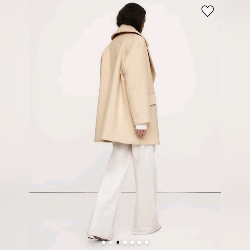 SOLD❣️NWT Banana Republic Double Faced Wool Blend Peacoat Size Small - Picture 3 of 9
